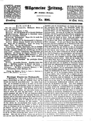 Allgemeine Zeitung Dienstag 22. Oktober 1844