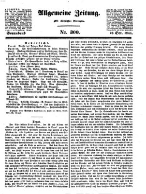 Allgemeine Zeitung Samstag 26. Oktober 1844