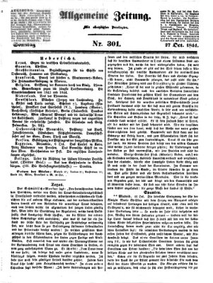 Allgemeine Zeitung Sonntag 27. Oktober 1844