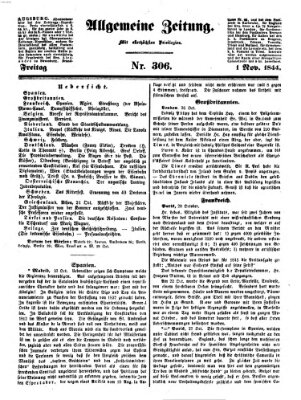 Allgemeine Zeitung Freitag 1. November 1844