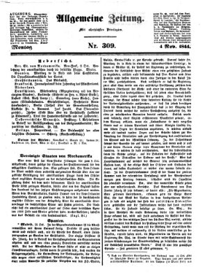 Allgemeine Zeitung Montag 4. November 1844