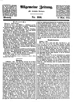 Allgemeine Zeitung Montag 11. November 1844