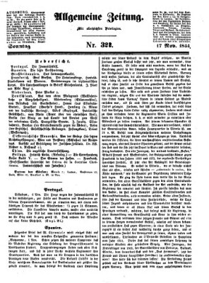 Allgemeine Zeitung Sonntag 17. November 1844