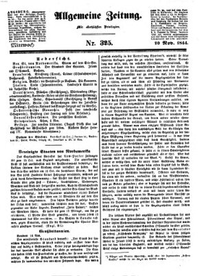 Allgemeine Zeitung Mittwoch 20. November 1844