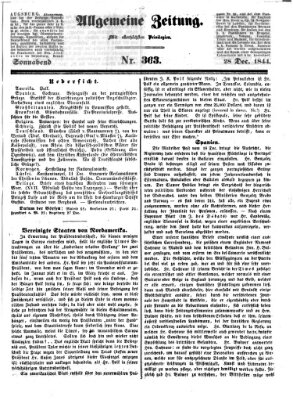 Allgemeine Zeitung Samstag 28. Dezember 1844