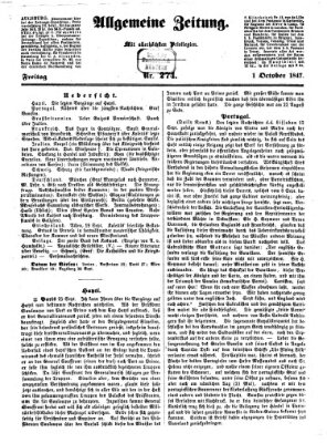 Allgemeine Zeitung Freitag 1. Oktober 1847