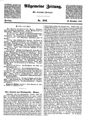 Allgemeine Zeitung Freitag 29. Oktober 1847