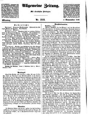 Allgemeine Zeitung Montag 8. November 1847