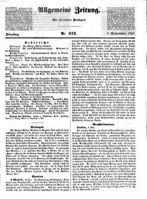 Allgemeine Zeitung Dienstag 9. November 1847