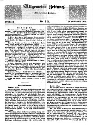 Allgemeine Zeitung Mittwoch 10. November 1847