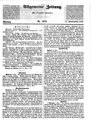 Allgemeine Zeitung Montag 15. November 1847