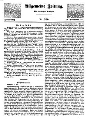 Allgemeine Zeitung Donnerstag 16. Dezember 1847