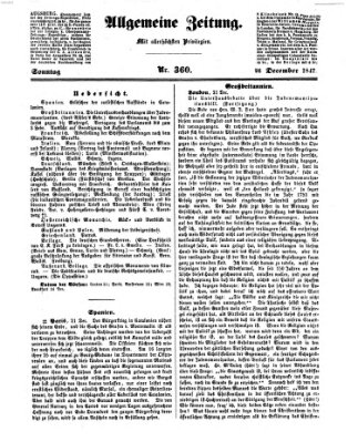 Allgemeine Zeitung Sonntag 26. Dezember 1847