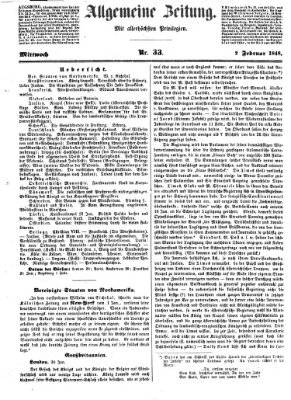 Allgemeine Zeitung Mittwoch 2. Februar 1848