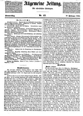 Allgemeine Zeitung Donnerstag 10. Februar 1848