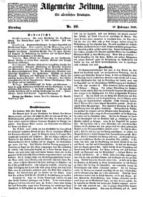 Allgemeine Zeitung Dienstag 29. Februar 1848