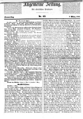 Allgemeine Zeitung Donnerstag 9. März 1848