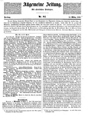 Allgemeine Zeitung Freitag 24. März 1848