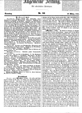 Allgemeine Zeitung Sonntag 26. März 1848