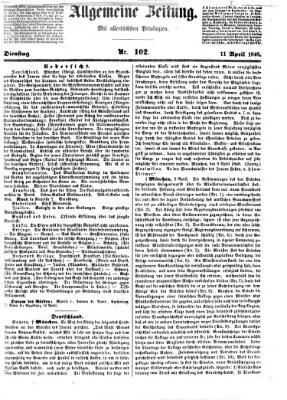 Allgemeine Zeitung Dienstag 11. April 1848