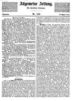 Allgemeine Zeitung Sonntag 23. April 1848