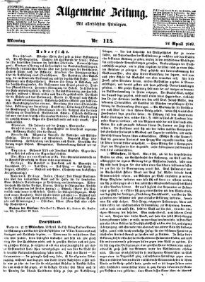 Allgemeine Zeitung Montag 24. April 1848