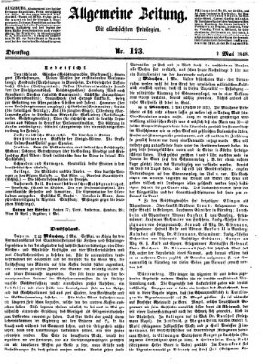 Allgemeine Zeitung Dienstag 2. Mai 1848
