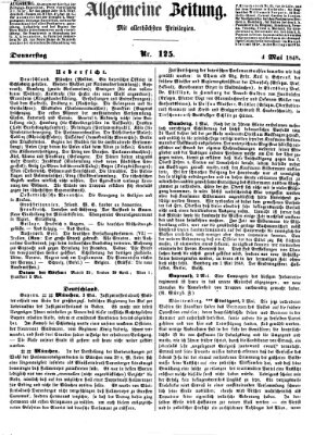 Allgemeine Zeitung Donnerstag 4. Mai 1848