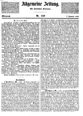 Allgemeine Zeitung Mittwoch 7. Juni 1848