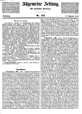 Allgemeine Zeitung Sonntag 11. Juni 1848