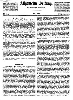 Allgemeine Zeitung Dienstag 27. Juni 1848