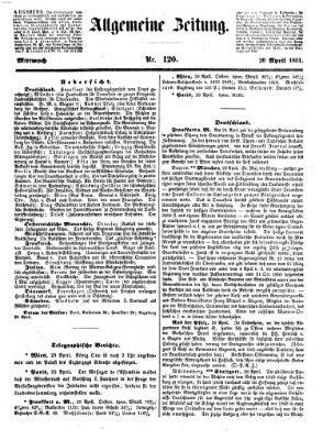 Allgemeine Zeitung Mittwoch 30. April 1851
