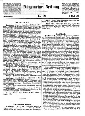 Allgemeine Zeitung Samstag 3. Mai 1851