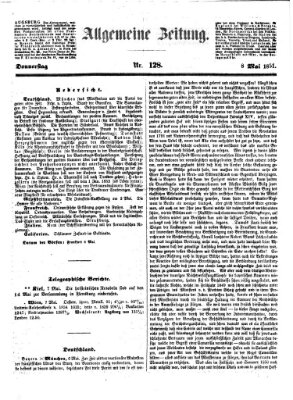 Allgemeine Zeitung Donnerstag 8. Mai 1851