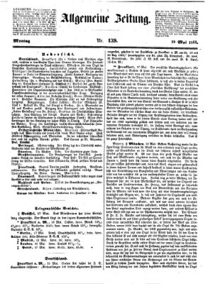 Allgemeine Zeitung Montag 19. Mai 1851