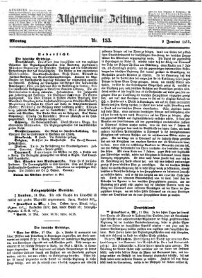 Allgemeine Zeitung Montag 2. Juni 1851