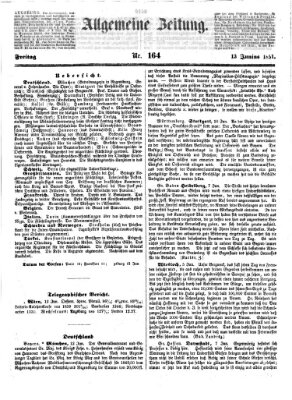 Allgemeine Zeitung Freitag 13. Juni 1851