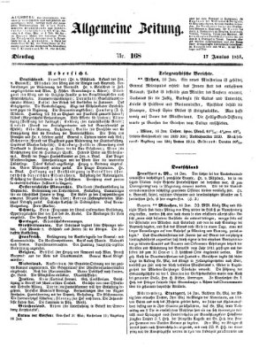 Allgemeine Zeitung Dienstag 17. Juni 1851