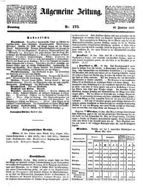 Allgemeine Zeitung Sonntag 22. Juni 1851