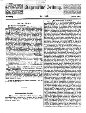 Allgemeine Zeitung Dienstag 1. Juli 1851