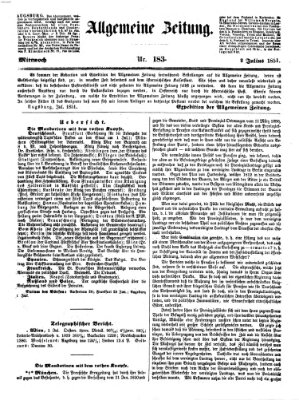 Allgemeine Zeitung Mittwoch 2. Juli 1851