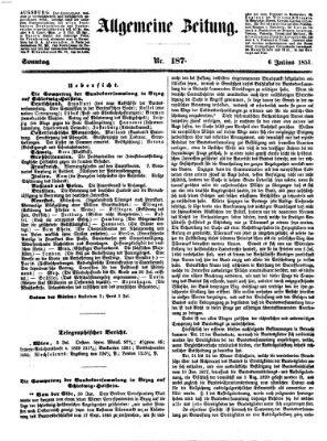 Allgemeine Zeitung Sonntag 6. Juli 1851