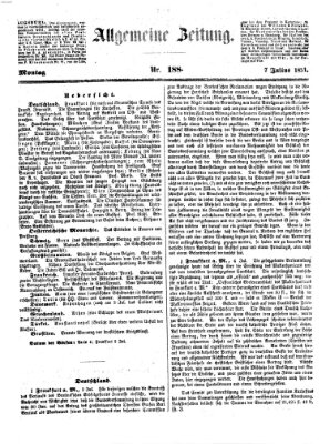 Allgemeine Zeitung Montag 7. Juli 1851