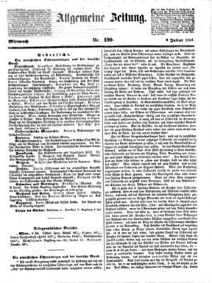 Allgemeine Zeitung Mittwoch 9. Juli 1851