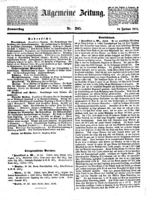 Allgemeine Zeitung Donnerstag 24. Juli 1851