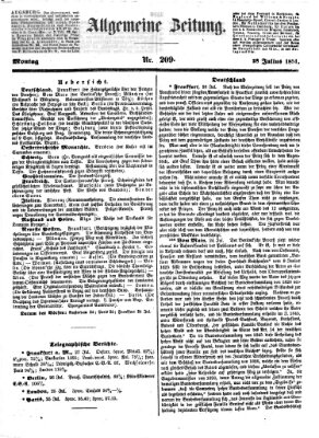 Allgemeine Zeitung Montag 28. Juli 1851