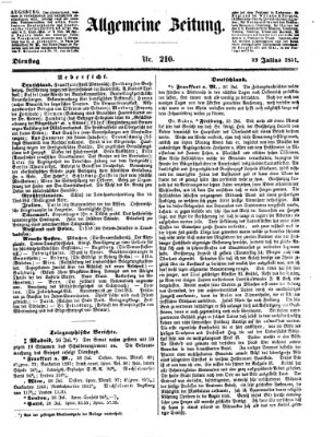 Allgemeine Zeitung Dienstag 29. Juli 1851