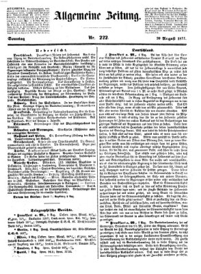 Allgemeine Zeitung Sonntag 10. August 1851