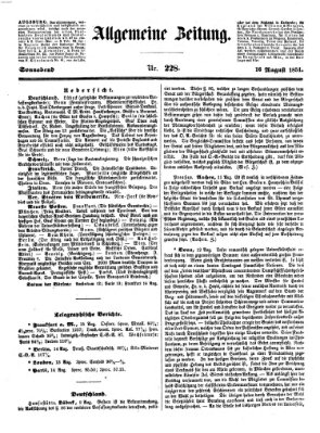 Allgemeine Zeitung Samstag 16. August 1851