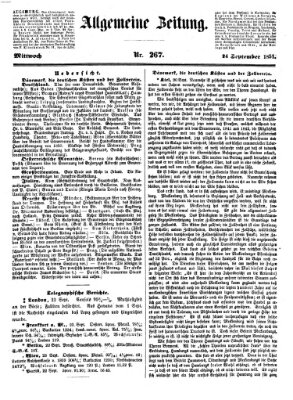 Allgemeine Zeitung Mittwoch 24. September 1851